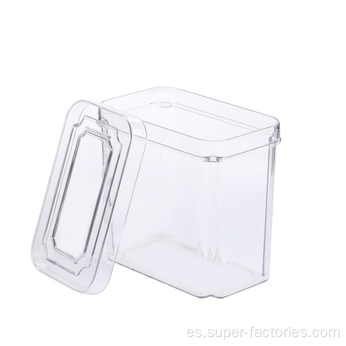 Contenedor de almacenamiento de alimentos de cocina apilable transparente